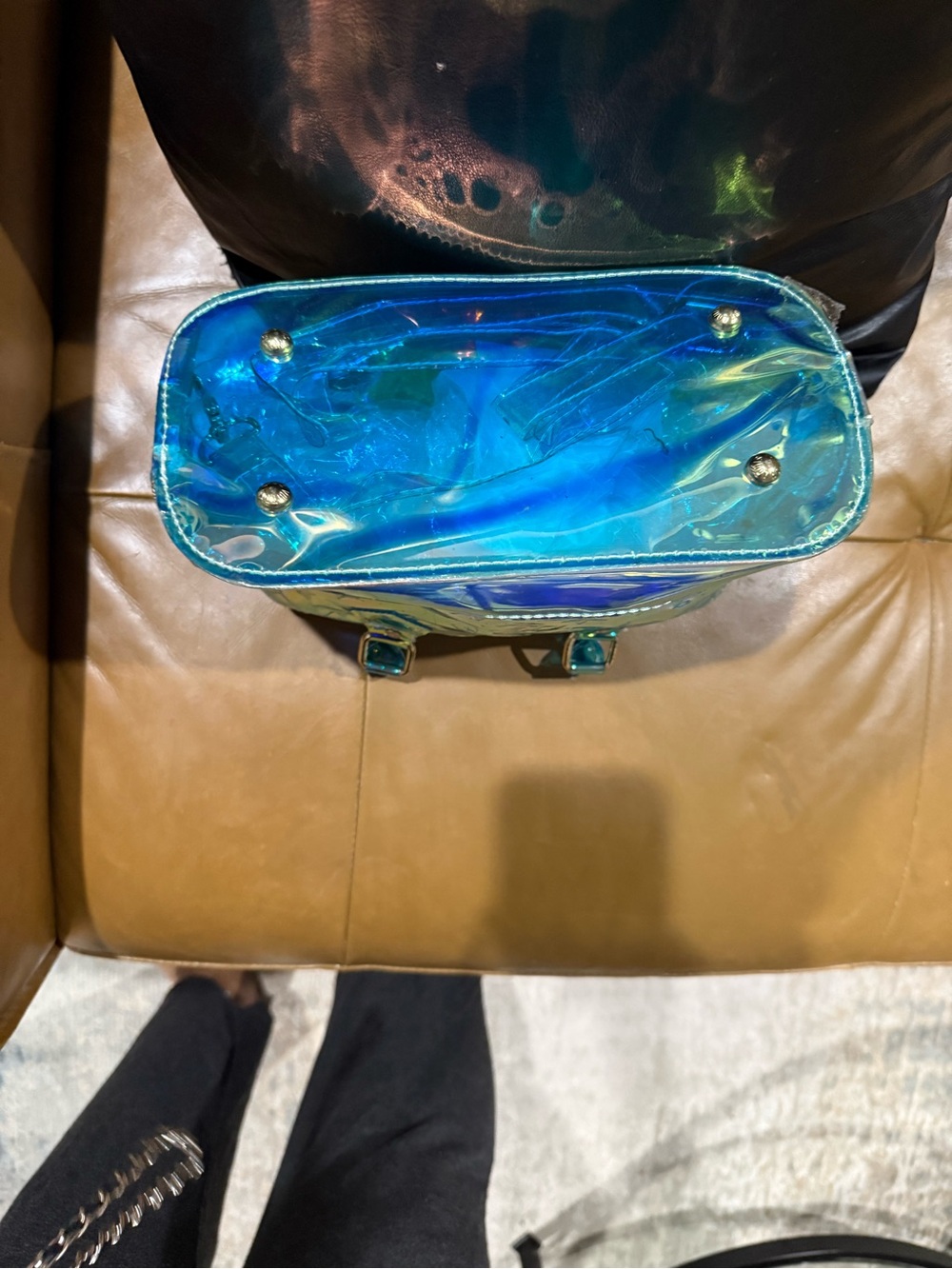 Iridescent Holographic Dome Satchel - Multicolor - Picture 6 of 6